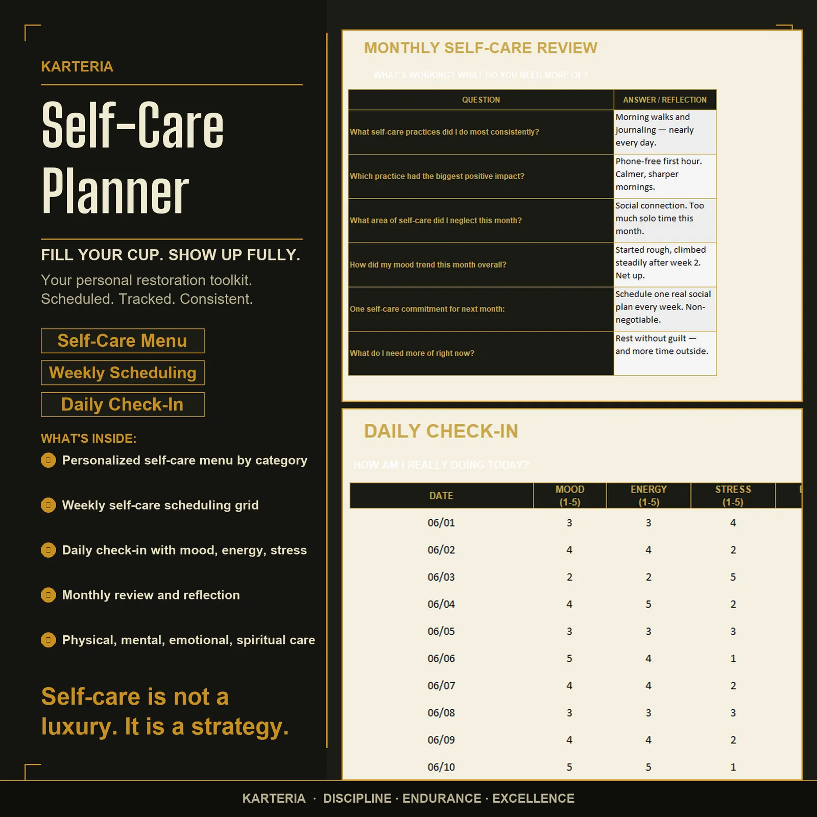 Self-Care Planner
